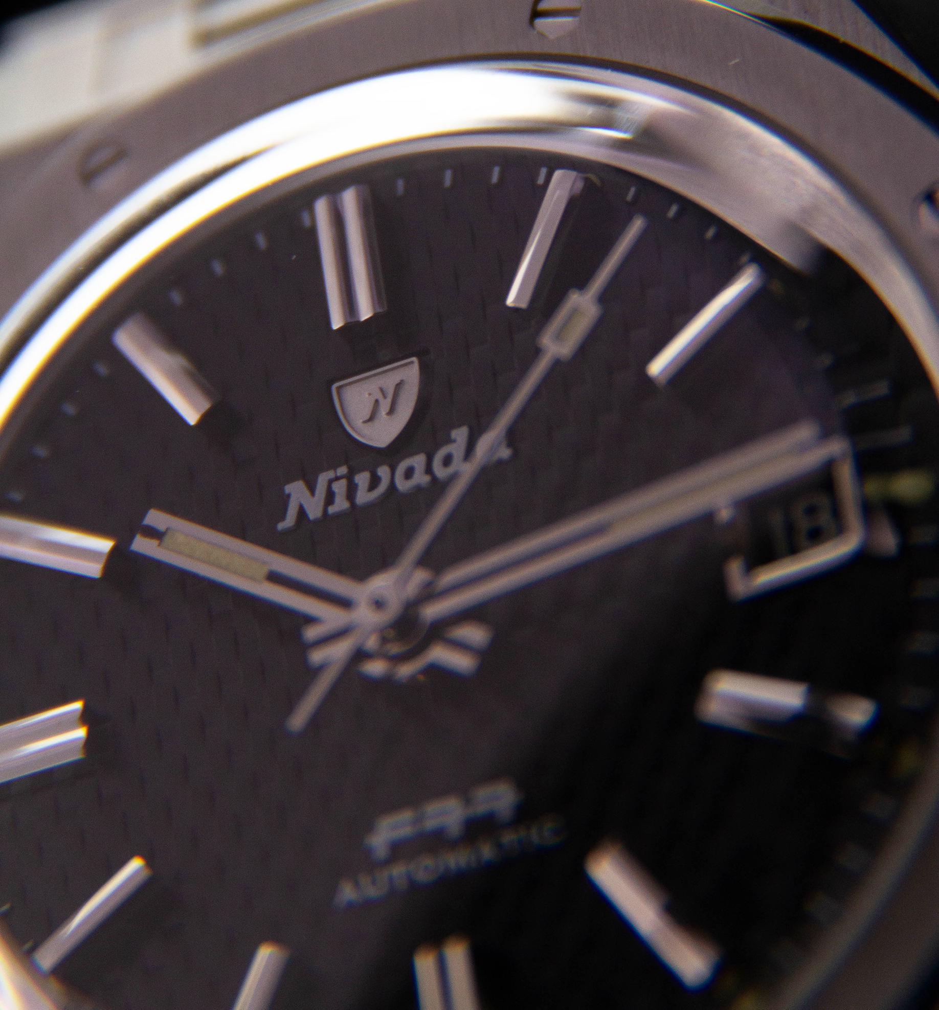 Nivada Grenchen F77 Carbon NOS