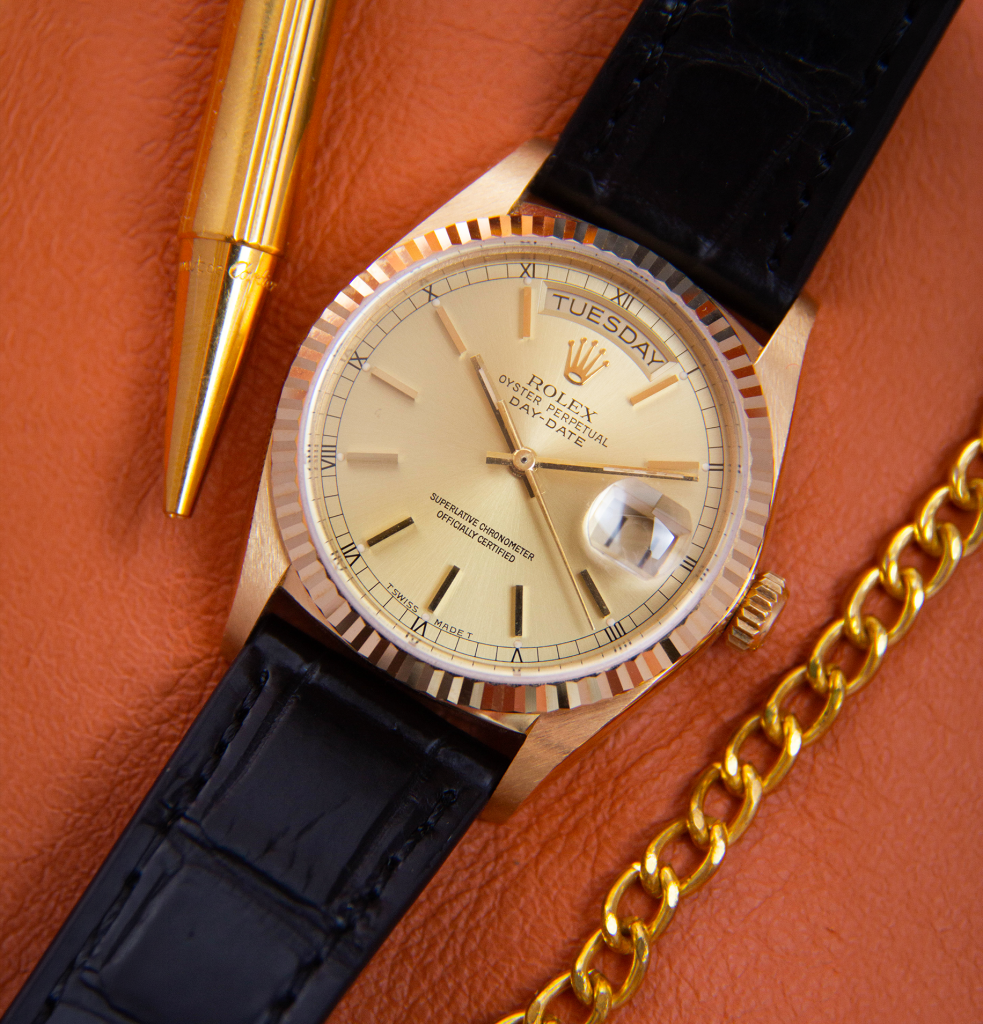 Rolex Day-Date 18038 NOS Condition — montre de luxe d'occasion, vue 1